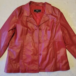 Midnight Velvet Ruby Leather Jacket